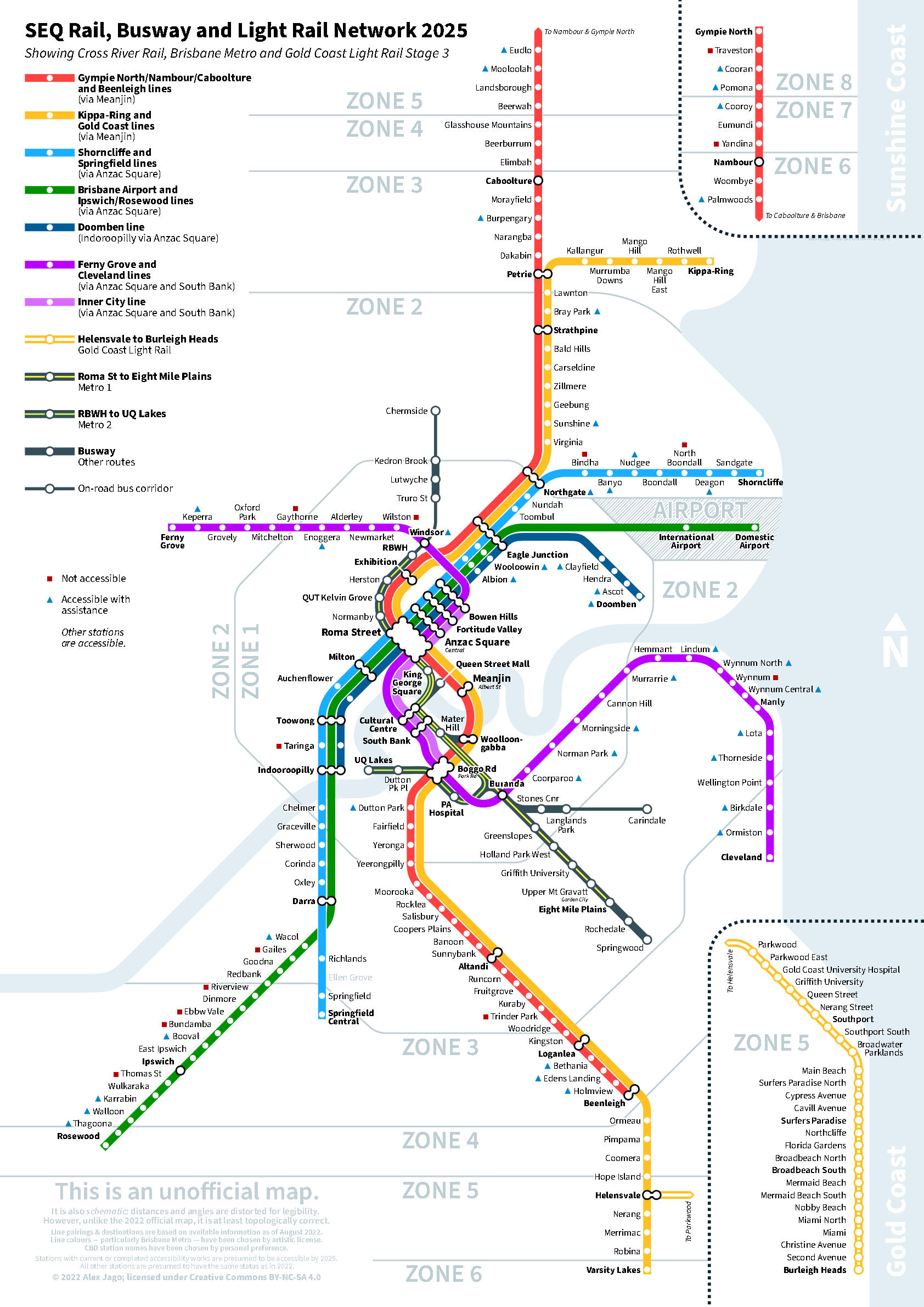 Seq Rail Busway And Light Rail Network 2025 Map Unofficial 1003
